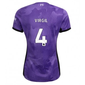 Liverpool Virgil van Dijk #4 Tredjedrakt Kvinner 2023-24 Kortermet